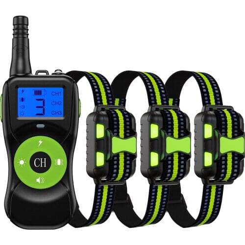 Electric Dog Training Collar 800M Remote Pet Control Waterproof Rechargeable LCD Display Pet Bark Stopper Beep Vibration 2500 Ft