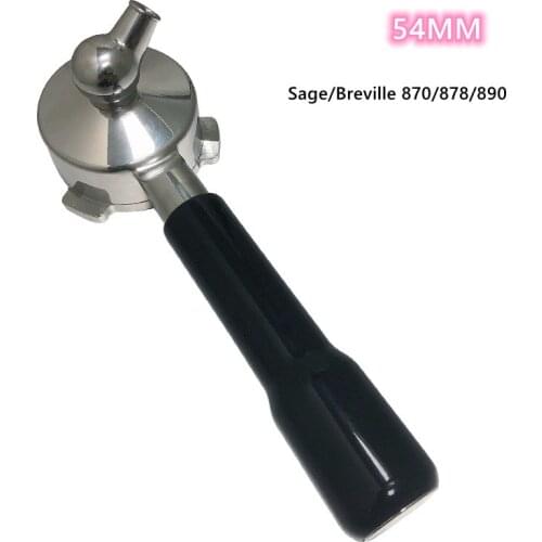 Single/Two Mouths 54mm Coffee Bottomless Portafilter Filter For Sage/Breville 870/878/880 Filter Basket Replacement Barista