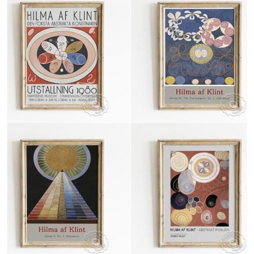 Hilma Af Klint Realism Exhibition Poster, The Ten Largest Abstract Canvas Painting, They Tens Mainstay Art Prints Home Decor