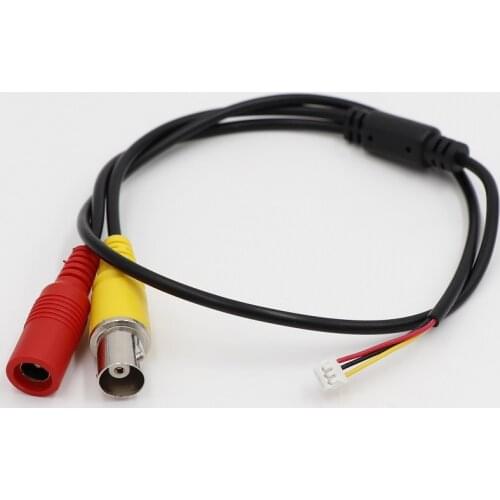CCTV Camera 3 PIN 1.5mm 3-core Video Cable,Cable length about 600mm,For CCTV Camera(DC input + BNC video output)