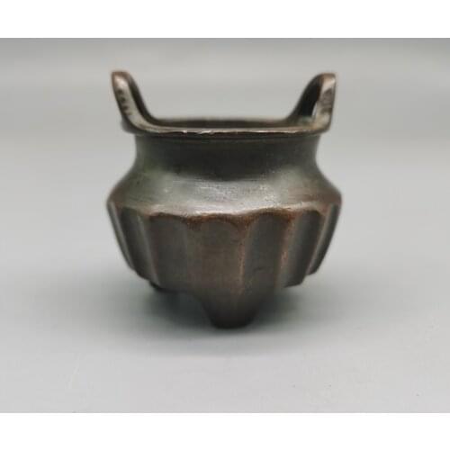 China Collect Copper Sculpture SandalWood Incense Burner Metal Crafts Home Decoration#6