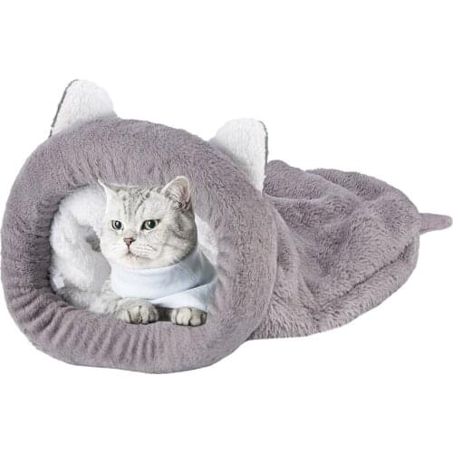Pet Bed Cat Sleeping Bag Warm Cozy Covered Snuggle Sack Cat Sleeping Bags For Cats Puppy Dropshipping New