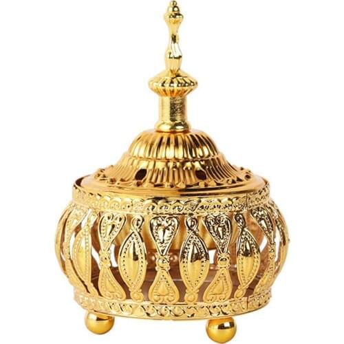 Traditional Arabian Incense Burner Metal Bakhoor Censer Home Diffuser Craft Decoration Middle Eastern European Style