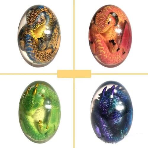 Lava Dragon Egg Ornamental Collection Decor Dinosaur Egg Statue Resin Dragon Egg Crystal Minerale Gemstone Reiki Home Decoration