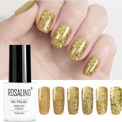 Fashion Gold Detachable Gel Polish Shiny Glitter Fake Nail Tool UV Gel Phototherapy Glue Nail Art DIY Design SK88