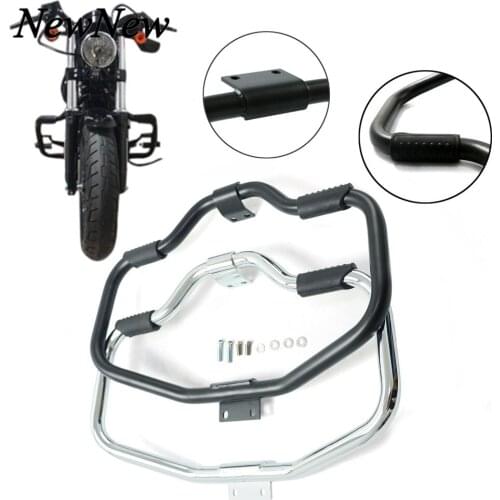 Motorcycle Highway Crash Bar Engine Guard Bumper Stunt Cage Protector For Harley Sportster Roadster Iron XL1200 XL883 2004-2018