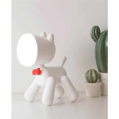 Little Dog Night Light for Children Kid Gift Bed Bedside Lamp Home Deco USB Charge Dimming LED Lighting Luminaire Toy Night Lamp