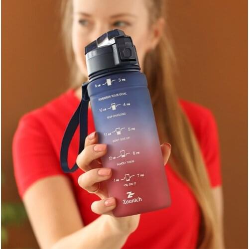 NEW HOT Gradient Sport Water Bottles BPA-free Tritan Flask Gym anti-fall Leak-proof CE / EU Drinkware Travel Shaker Bottle