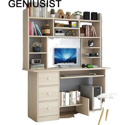 Stand Children Study Small Office Lap Desk Mueble Notebook Portatil Escritorio Computer Bedside Laptop Mesa Table With Bookcase