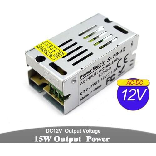 12V 24V Power Supply Switch 12W 15W Lighting Transformers 100-240v AC to DC12V DC24V Power Source For LED Light CCTV AV AND TV