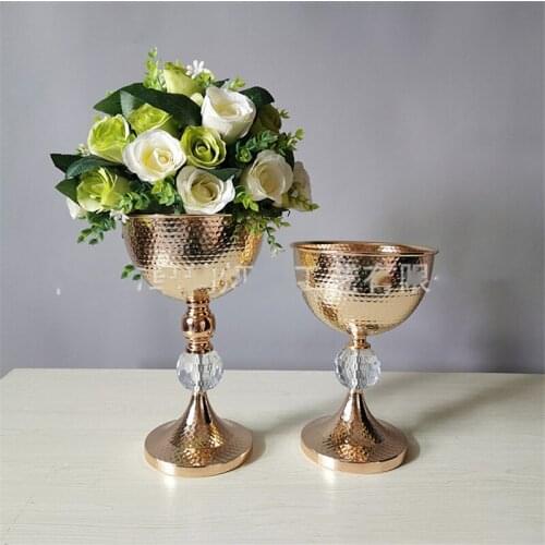 1 Pcs Metal Candle Holders Flowers Vase Candlestick Road Lead Candelabra Centerpieces Wedding porps Christmas decoration