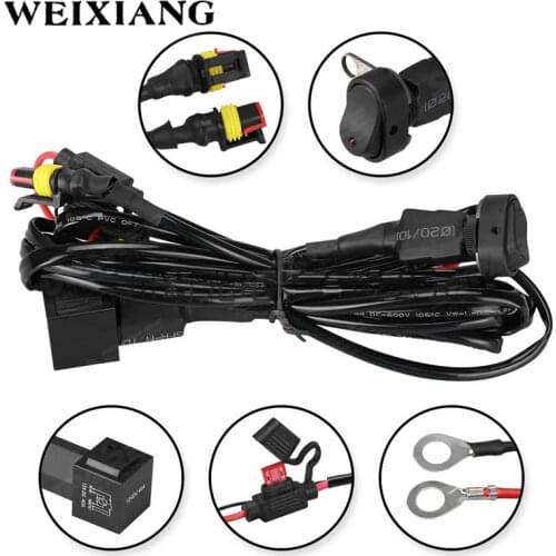 For BMW R1200 GS /ADV F800GS Motorcycles Fog Passing Light LED Fog Light Wiring Harness Relay Wiring with Resistor