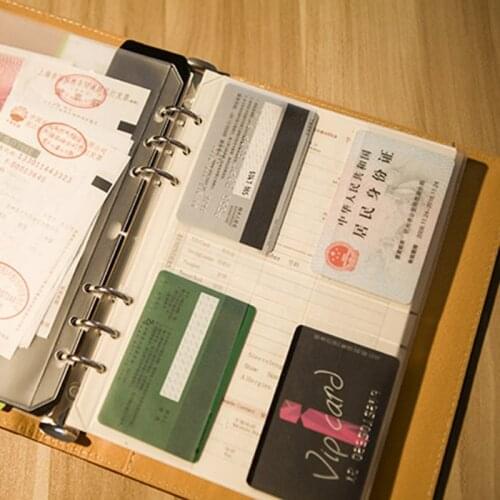 2021 NEW Clear PVC Business Card Storage Bag Filing Products Holder Binder Folder Cover Quality Folders Filing Products