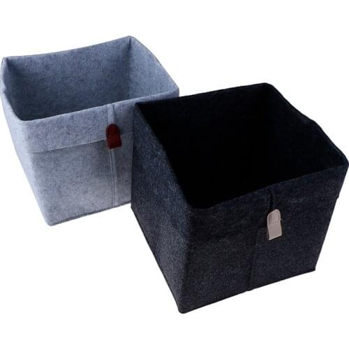 Rectangular Felt Foldable Standing Decorative Storage Basket Toy Organizer Household Multifunctional Solid Soft Nordic Style
