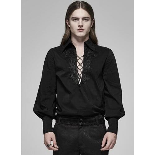 Мужские классические рубашки PUNK RAVE China At AliExpress