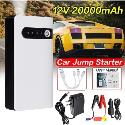 Car Battery Jump Starter, 12V 20000MAh High Power Emergency Battery Booster Power Bank with LED Torch EU Plug