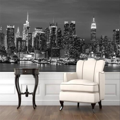 Custom 3D Self Adhesive wallpaper New York Landscape photo Mural Large living room bedroom backdrop painting decorate Waterproof