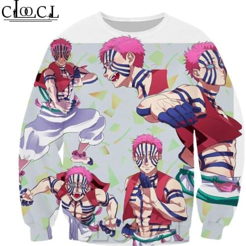 HX Kimetsu No Yaiba The Movie: Mugen Train Akaza 3D Print Men Women Sweatshirt Long Sleeve Harajuku Wild Tops Drop Shipping