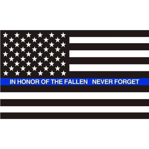 Thin Blue Line USA Police flag Decoration banner 90*150cm/ 3x5ft flag for hanging