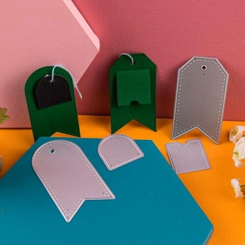 Three Shapes of Post-it Metal Cutting Dies Notes label frame Die Scrapbooking Embossing Paper Craft Album Cards Cutter die 2020