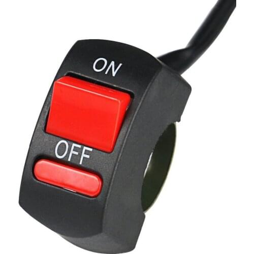Universal ON/OFF Button Connector Push Button Switch Motorcycle Switches Handlebar Switches Motorbike Accessories