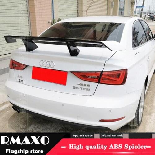 For Audi A3 Sedan Universal TF Spoiler 2006-2018 Audi A4 A5 Spoiler ABS plastic Material Car Rear Wing Color Rear Spoiler