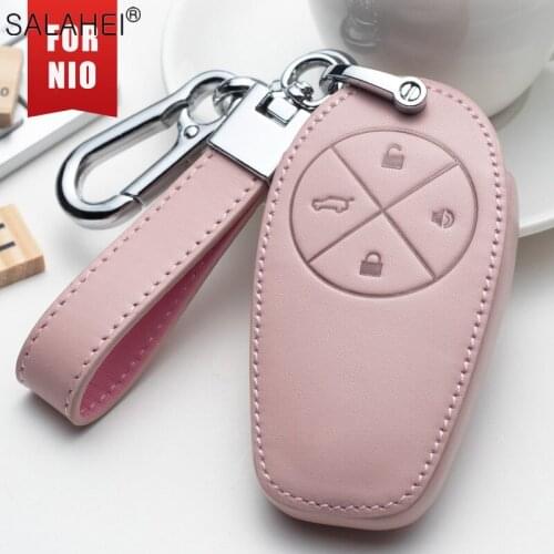 High Quality Pretty Leather Car Key Case Cover For NIO ES6 2019 ES8 2018 Styling Auto Interior Accessories With Hot Selling