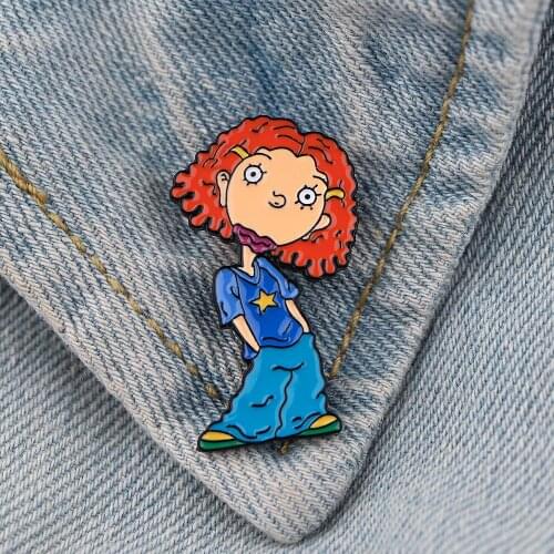 YA264 Movie Cartoon Brooches For Childen Birthday Gift As Told by Ginge Enamel Pins For Kids Lapel Pin Bag Pins Hat Badge Brooch