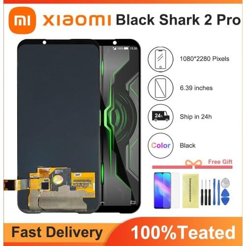6.39'' Super AMOLED For Xiaomi Black Shark 2 Pro LCD Display Touch Screen Digitizer Assembly DLT-A0 SKW-H0 SKW-A0 LCD Display