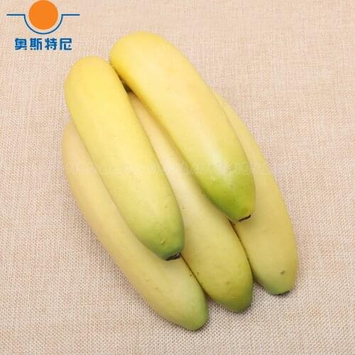 1pcs 20cm long artificial fruit Plastic Fake Fruit 5 heads artifical banana&5 heads artificial plastic fake simulated banana
