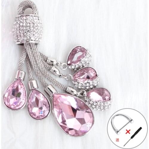 1pc Beautiful Crystal Tears of the Sky Keyring Keychain Colorful Car Key Ring Auto Key Chain Creative gift For Audi Volvo Mazda