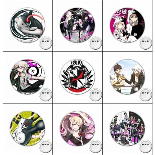 1pcs Japan anime Danganronpa Cosplay Badge carroon Brooch Pins for Backpacks bags Badges Button Clothes Accessories