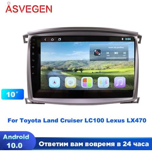 10.2" Android 7.1 Car DVD Stereo For Toyota Land Cruiser 100 LC100 Lexus LX470 Auto Radio GPS Navigation