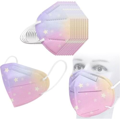 10pcs Adults Starry Sky Print Halloween Cosplay Mask For Face Disposable Masks Masken Mascarillas Desechables Print Mouth Masks