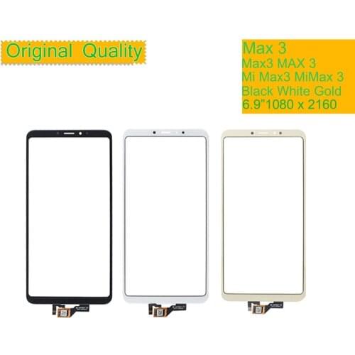 10Pcs/lot For Xiaomi Mi Max 3 MiMax3 Max3 Touch Screen Digitizer Touch Panel Sensor Front Outer Glass MAX 3 Touchscreen