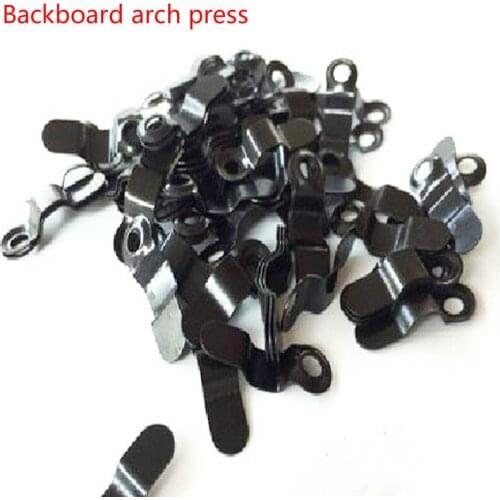 There are 30pcs /50pcs /100pcs brand new bow-knot metal bending press flexible frame rotation button + screw