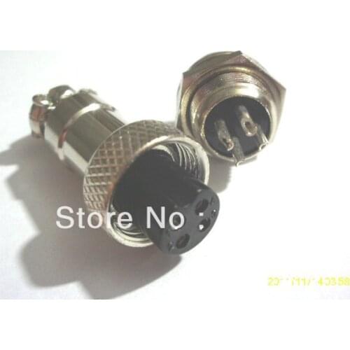 50 set GX12 4 Pin 12mm Audio Cable Connector Chassis Mount New