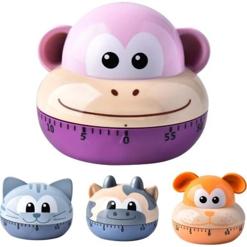 80%HOTTimer Mechanical 60 Minute ABS Portable Cartoon Animal Timer for Kitchen