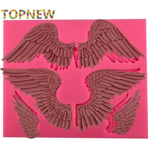 Angels Feather Wings Fondant 3D Silicone Decoration Mold DIY Cake Decorating Tools Cooking Baking mould