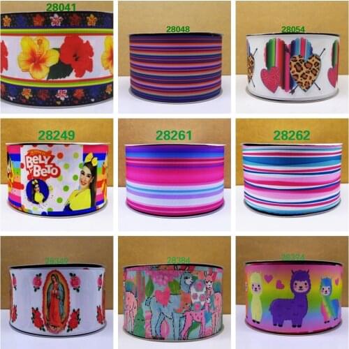Free shipping 10 yards cartoon printed grosgrain ribbon 28041