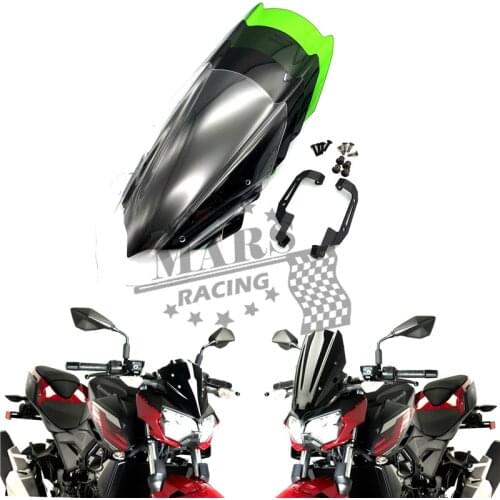 For KAWASAKI Z250 Z400 Z-250 Z-400 2019 2020 2021Double Bubble Motorcycle Sports Windshield WindScreen Deflector Visor Viser