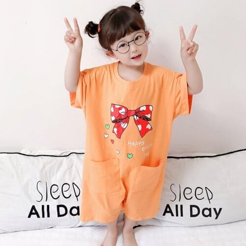 Children Pajamas Baby Animal Pajamas Kids Summer Sleepers Cartoon Girls One Piece Toddler Boys Short Sleeve Pyjamas