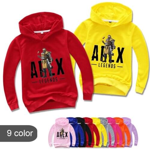 Spring Autumn Kid Baby Boy Cartoon Apex Legends Print Hoodies Boy Girl Long Sleeve T Shirts Children Swearshirt Top Tee Costumes
