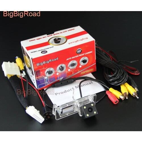 BigBigRoad Car Rear View Camera With RCA Port Adapter 24 Pins For Renault Clio 4 IV 2012 - 2018 Original Monitor Compatible