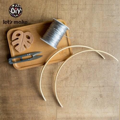 Lets Make 1set Baby Bed Bell Toy Holder Wood Rattles Bracket Mobile Crib Newborn Bell Crib Toy For 0-12 Month Wooden DIY Crafts