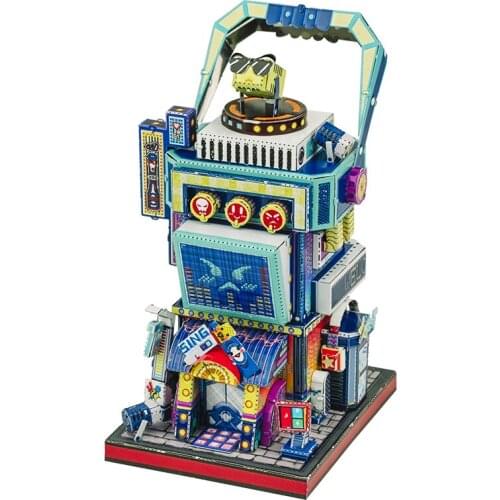 Art Model MU 3D Metal Puzzle Art Tour Karaoke Bar building Model kits DIY 3D Laser Cut Assemble Jigsaw Toys GIFT For children