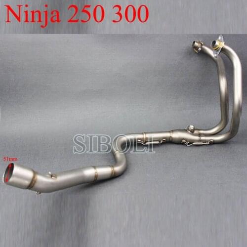 Ninja250 250R 300 Motorcycle Slip On Link Pipe Header Tube Without Exhaust Muffler For Kawasaki Ninja250 250R 300 AK138