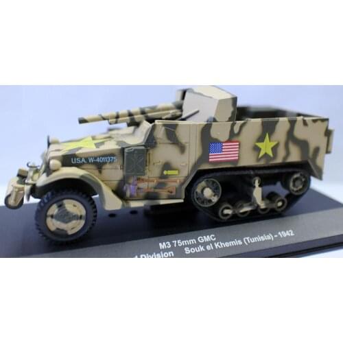 NEW Altaya 1/43 Scale M3 75mm GMC 1st Armored Division Souk el Khemis Tunisia 1942 Military Tank Diecast for collection gift