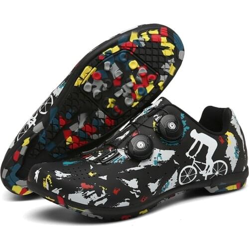 Cycling shoes road bike mtb Mens sneakers woman spd cleat Hard-soled Leisure cycling shoes Outdoor Sports road Bicycle shoes