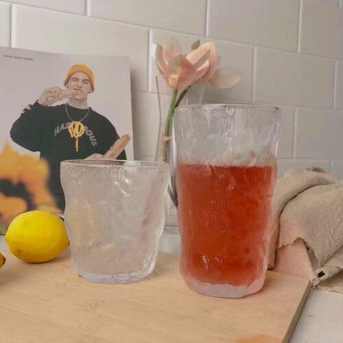 Simple Wine Tumbler Juice Cup High Temperature Resistant Tree Pattern Glass Home Office Drinkware